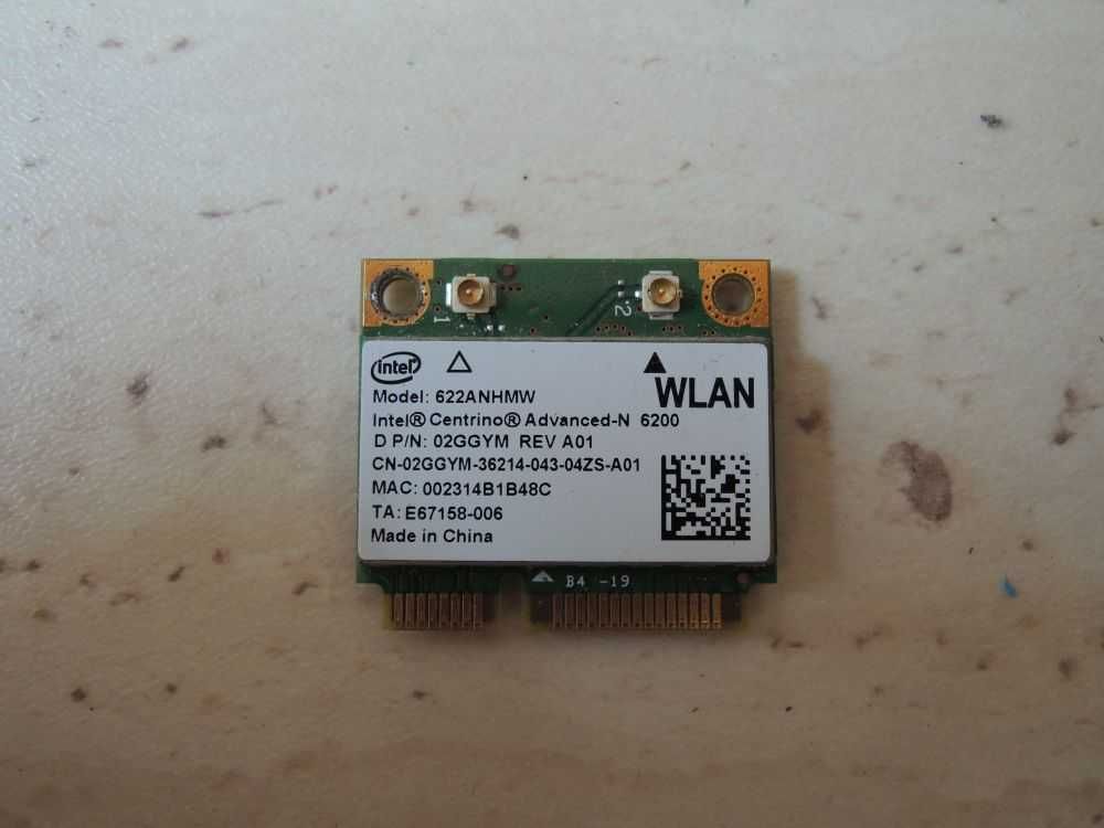 karta WiFi INTEL ADVANCED-N 6200 , 622ANHMW mPCIe bdb