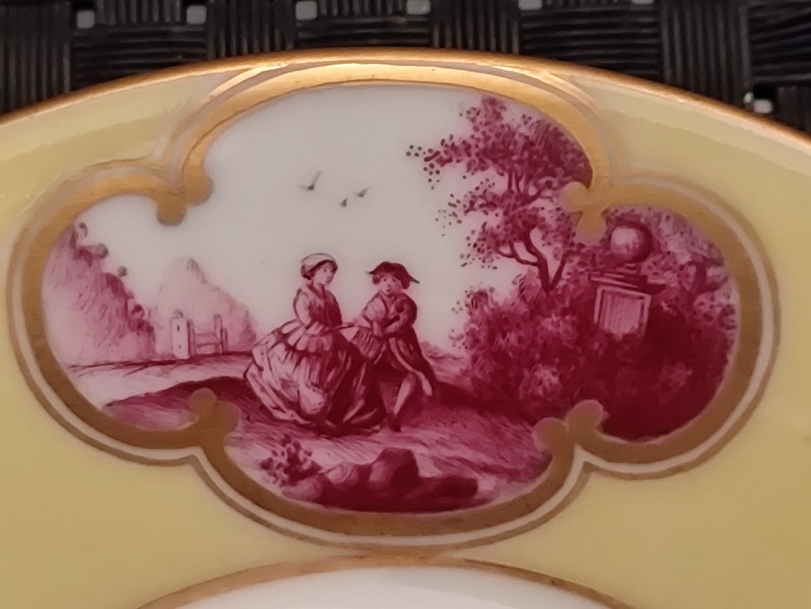 Porcelana CALAIS Czechy Dekor ROBRA Drezno Duo Mokka