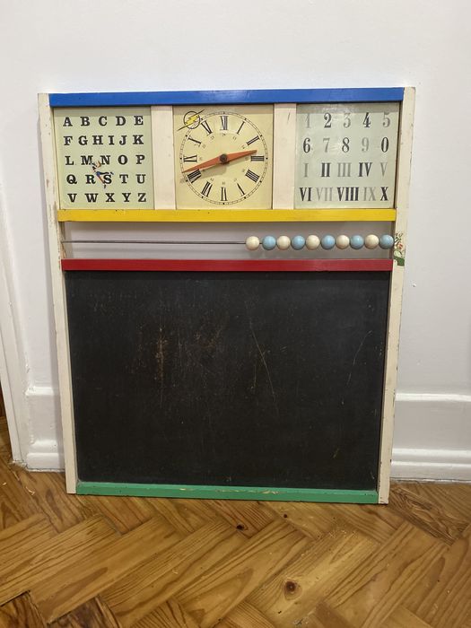 Quadro vintage de atividades antigo
