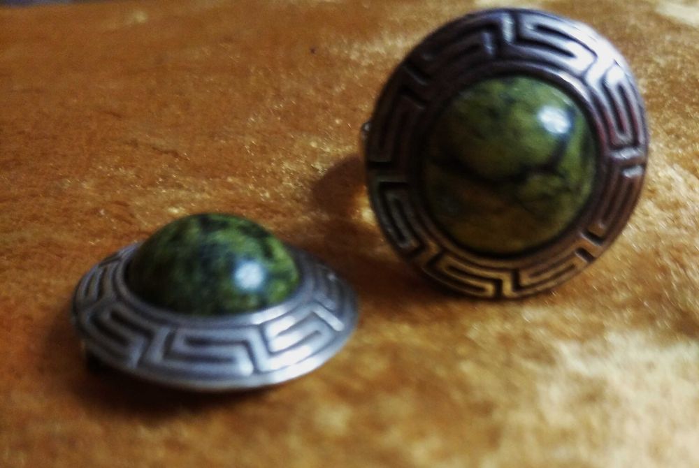 Вінтаж: Срібло каблучка (кольцо)  і кулон змійовик, аля-версаче.