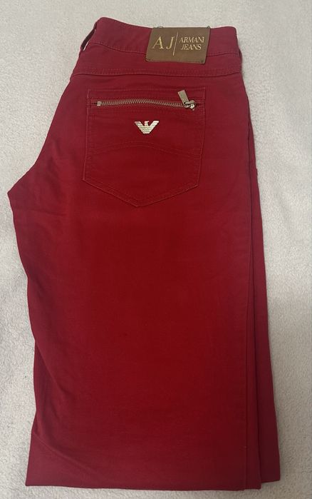 Spodnie Armani Jeans czerwone