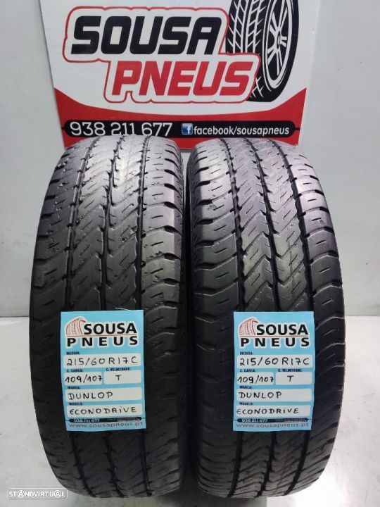 2 pneus semi novos 215-60r17c dunlop - oferta dos portes 110 EUROS