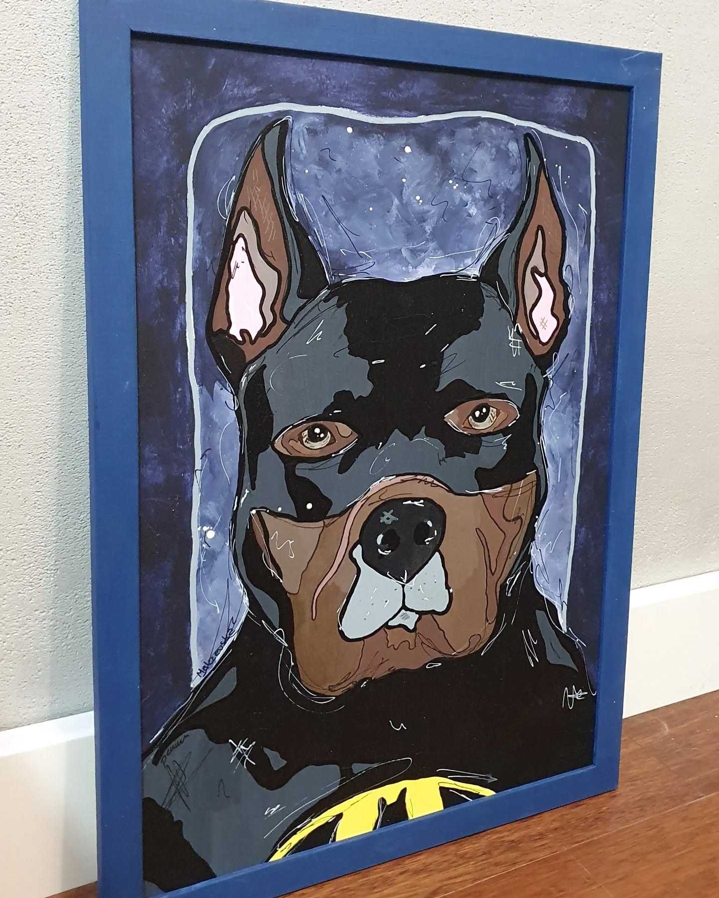 PIES BATMAN A3 (Cane Corso) handmade plakat obraz grafika
