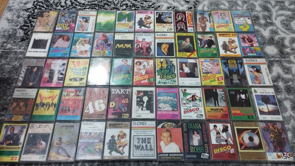 Zestaw kaset magnetofonowych kaseta magnetofonowa 55 sztuk