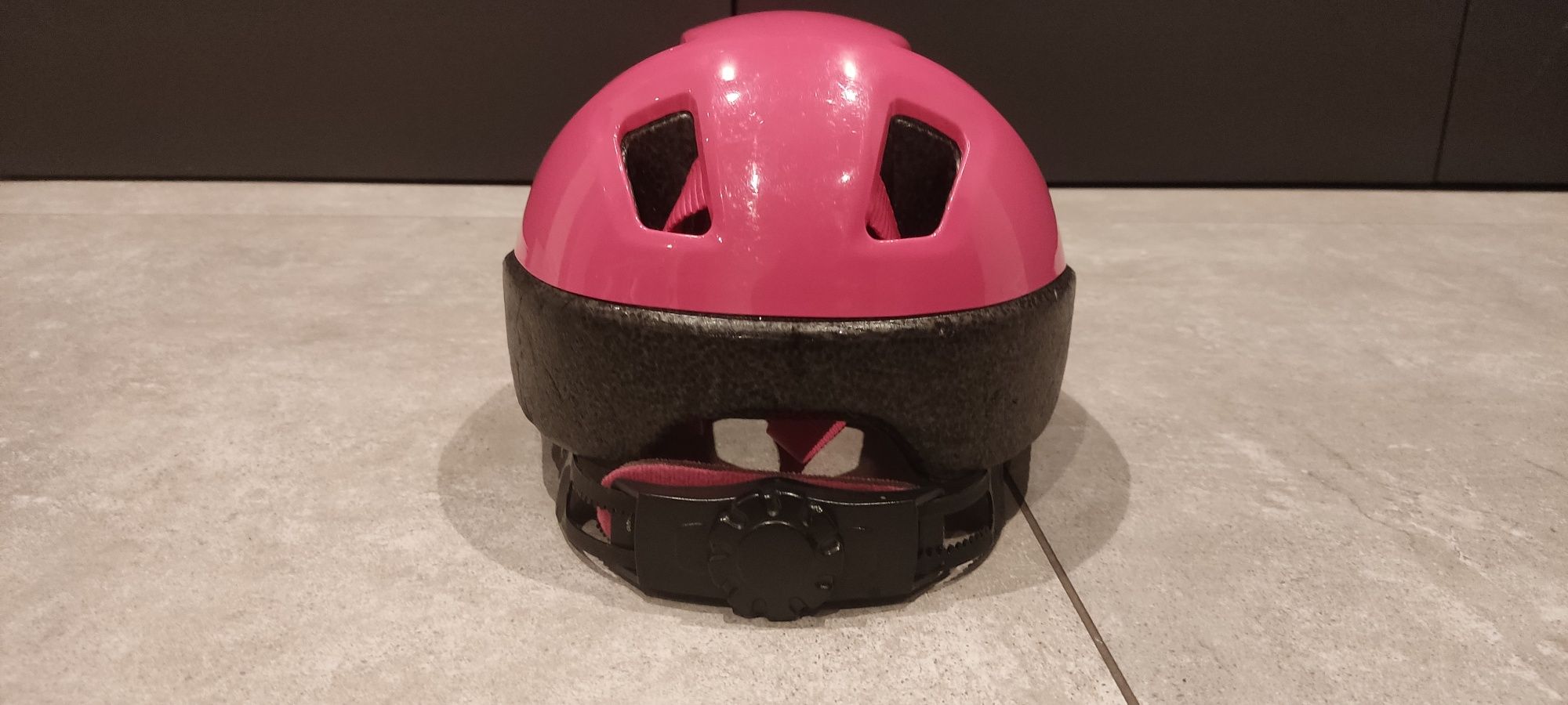 Kask rowerowy dziecięcy różowy 48-52cm