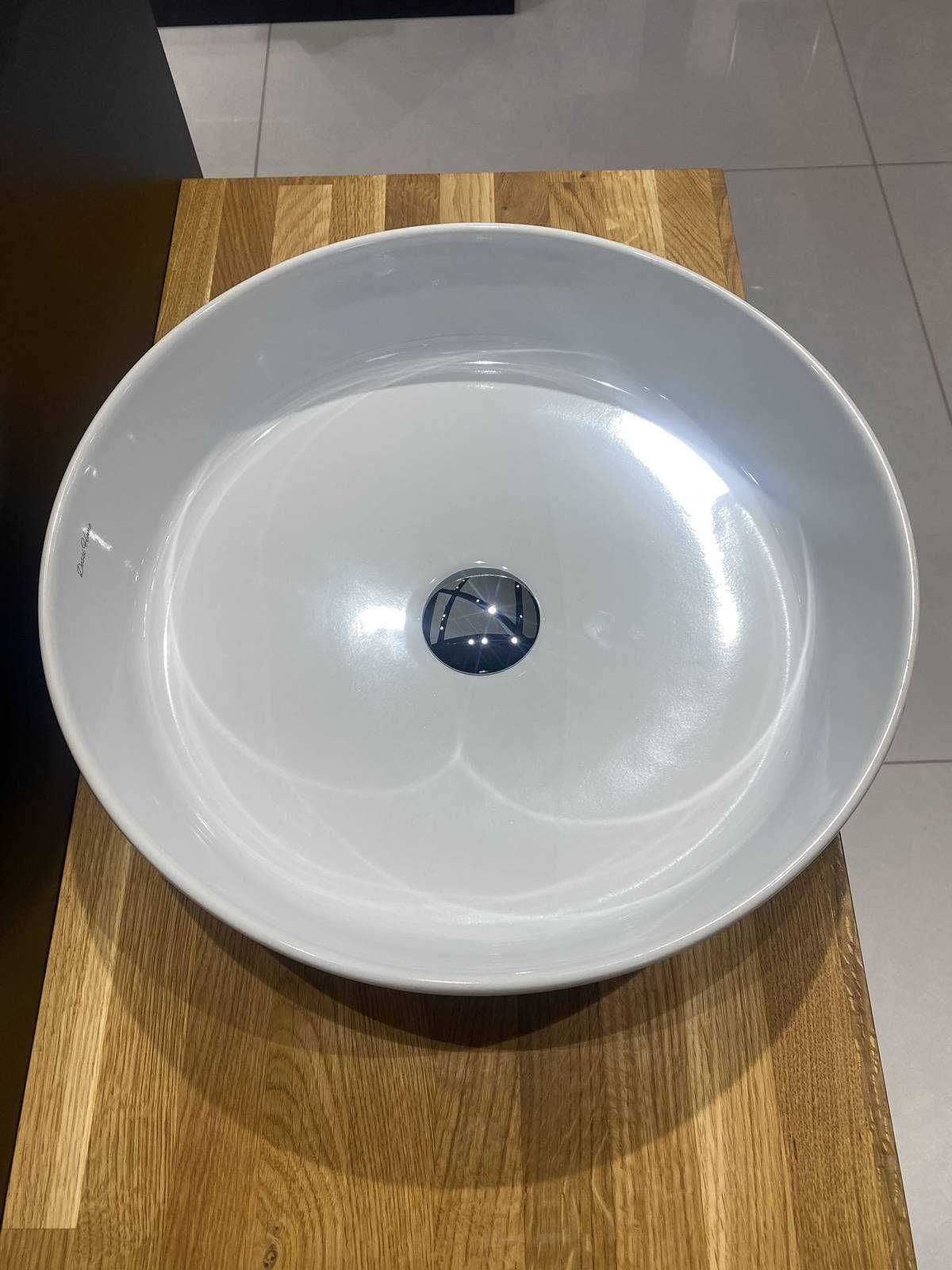 Umywalka nablatowa Dessi Home Baladi 40cm okrągła, połysk, biały
