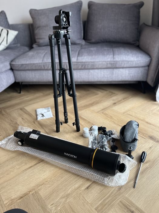 Teleskop astronomiczny Nacatin 90/800 + statyw + torba