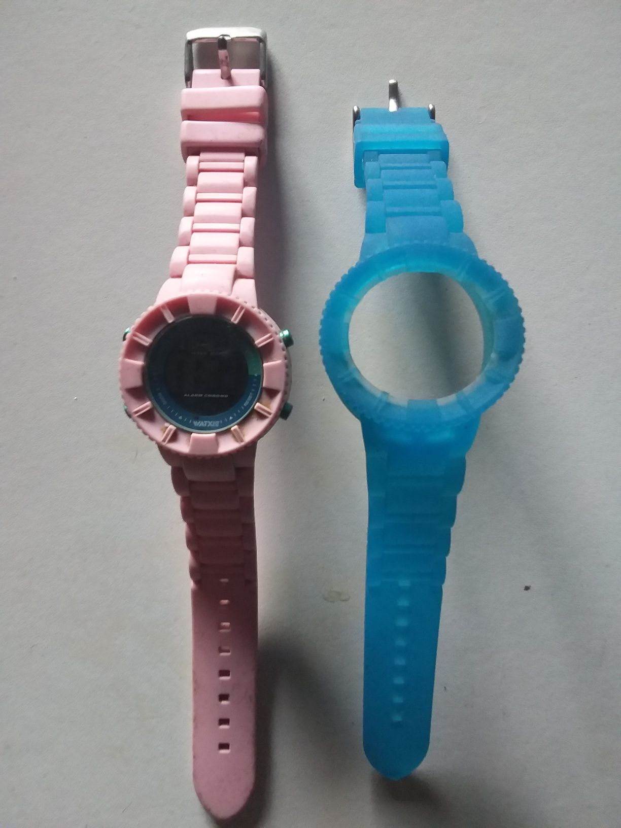Relógio de pulso crianças duas pulseiras pode trocar