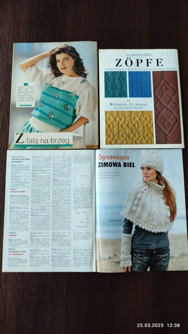 Burda, Diana, modne wzory i dzianiny