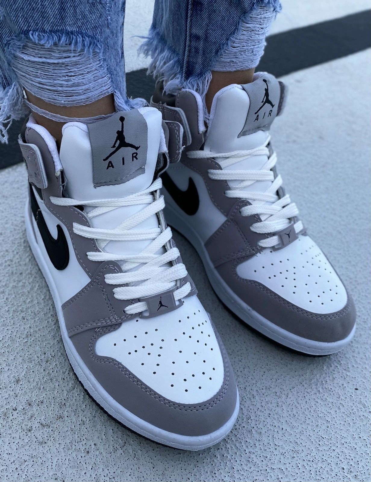 Szare buty damskie Nike Jordan 1 hit ekspresowa wysyłka