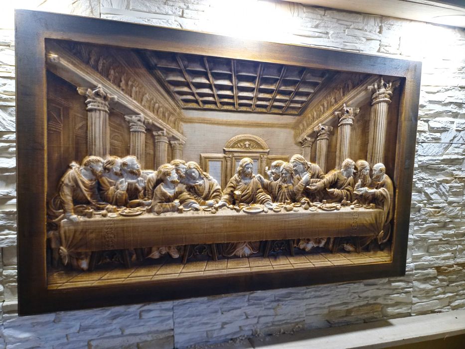 Ostatnia Wieczerza-Drewno-Plaskorzezba