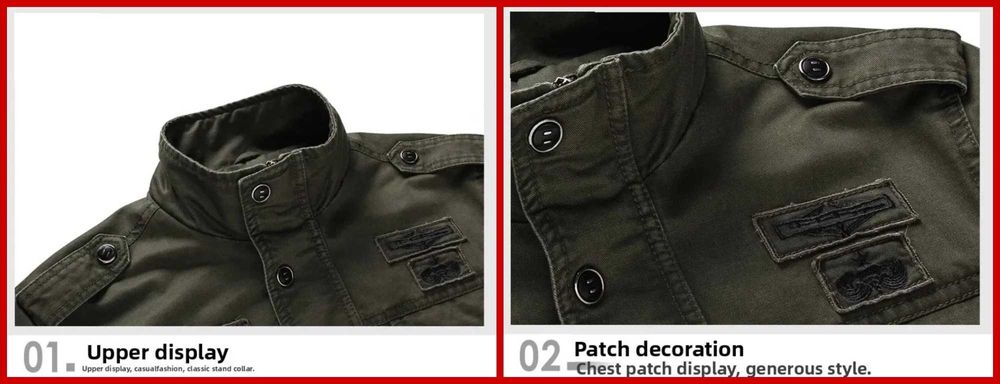 Мужская демисезонная куртка в стиле милитари / теплая зимняя куртка.