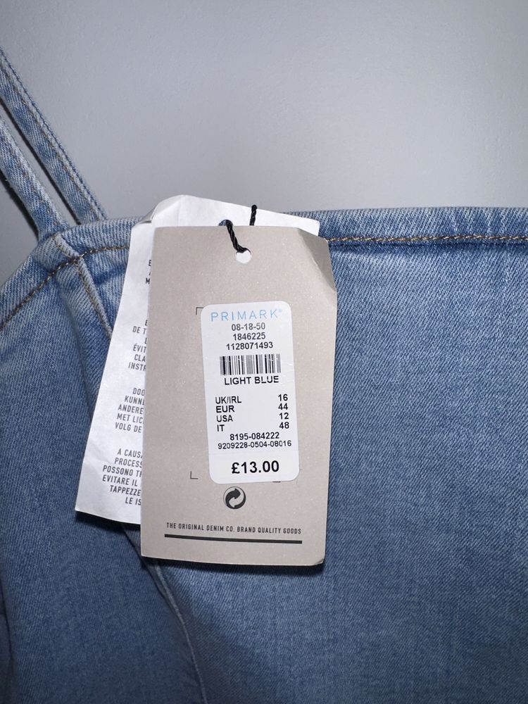 Sukienka jeansowa na ramiączkach 44 XXL Primark