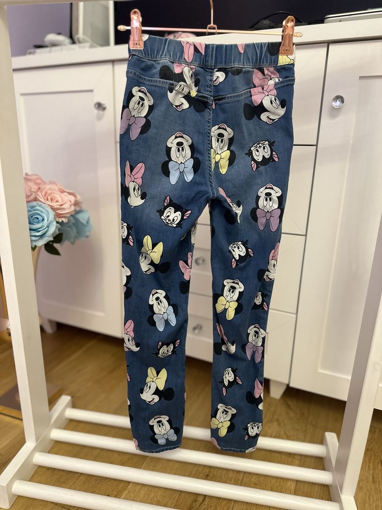 Spodnie Jegginsy Disney Myszka Minnie H&M 140cm