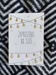 Zaproszenie na ślub lampki boho minimalizm kartka okolicznościowa