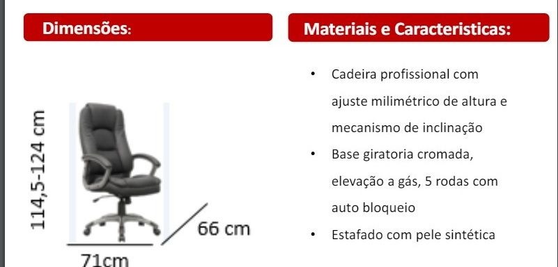 Cadeira de escritório - Conforama