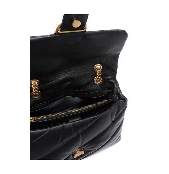 PINKO skórzana torebka listonoszka LOVE CLASSIC PUFF BLACK