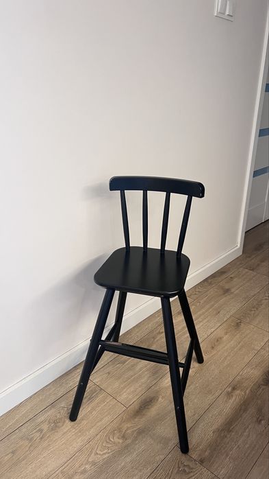 Krzeslo dziecięce wysokie czarny ikea