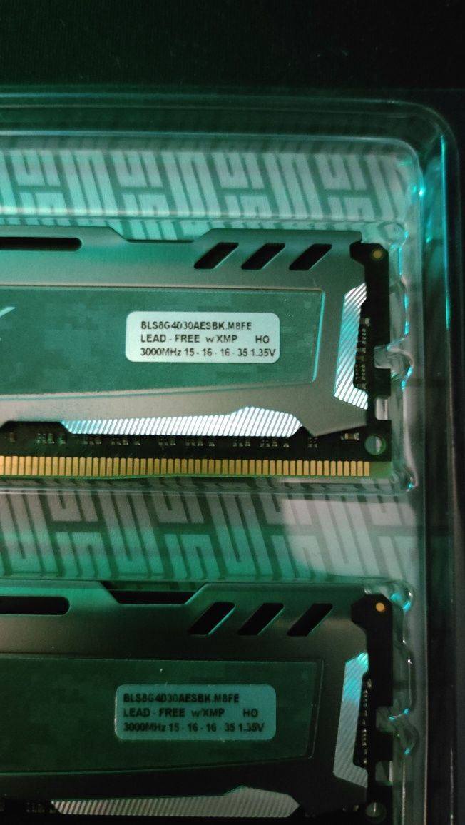 Pamięć ram crucial ballistix DDR 4 2x 8gb 3000mhz