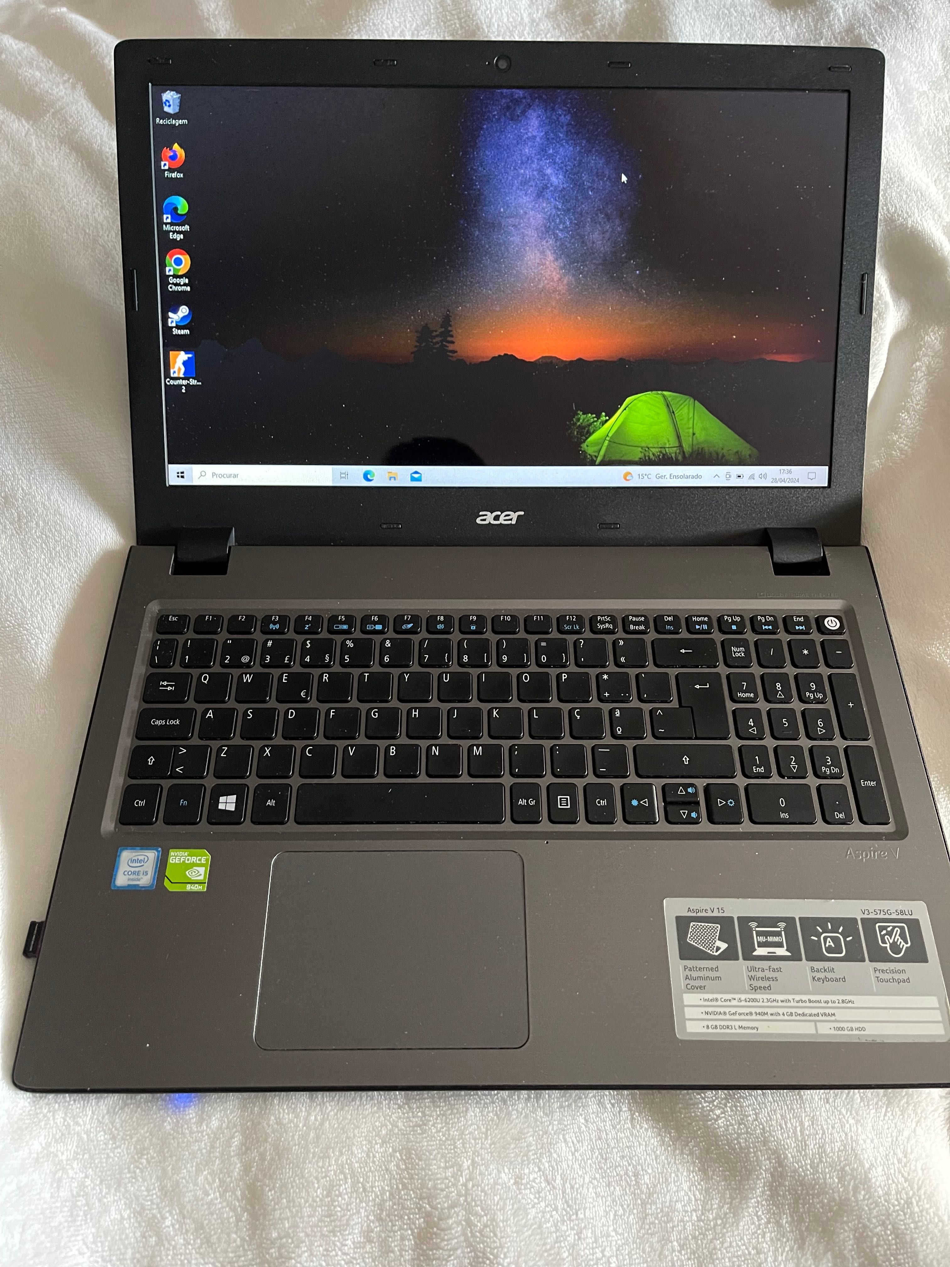 Portátil acer i5