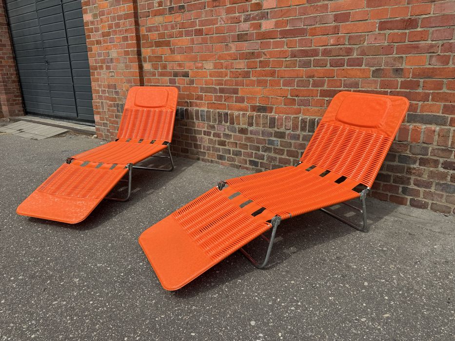 Komplet leżaków Spaghetti marki KURZ, Niemcy lata70. Vintege,design