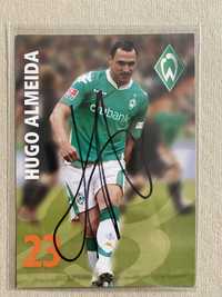 Cartão Assinado - Hugo Almeida - Werder Bremen 2007 / 2008 Portugal