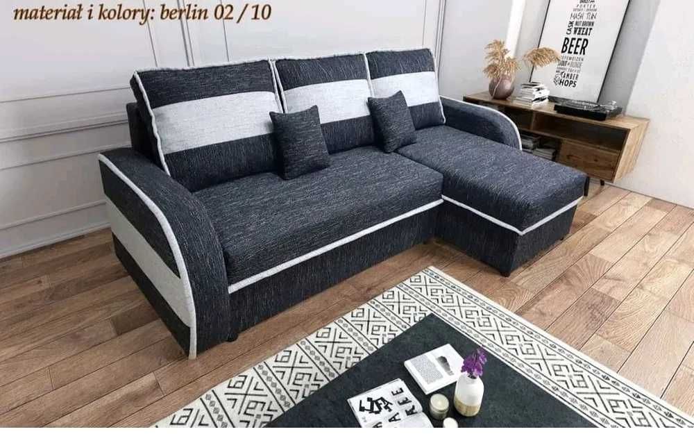 Narożnik, sofa rozkładana Figo od producenta. Poduszki w zestawie