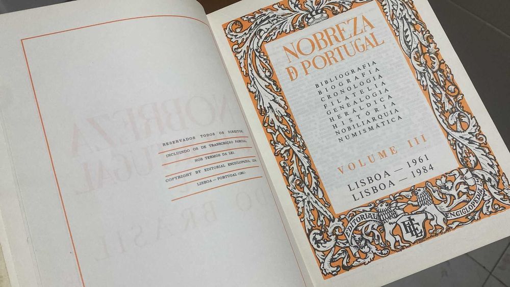 Livro Nobreza D Portugal e do Brasil (Volumes I II e III)