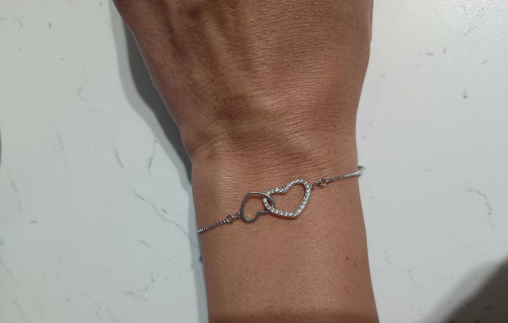 Bransoletka srebrna z sercem