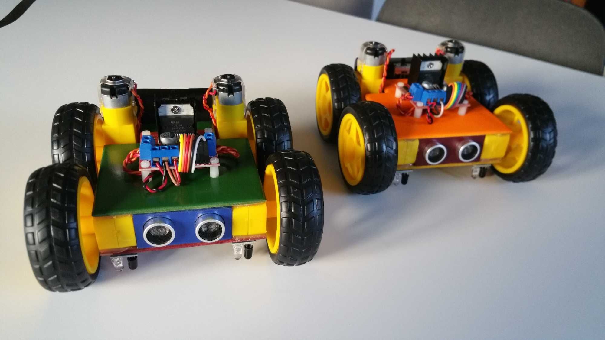 Carro Robot Educacional Arduino programado linha evita obstáculos.