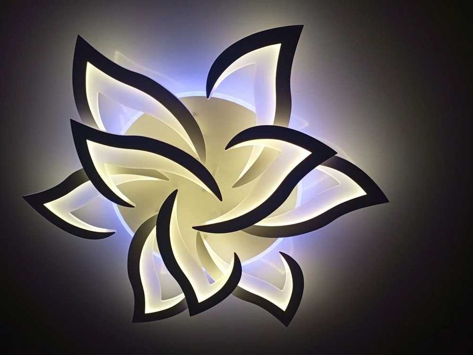 Світлодіодна Люстра led с пультом 150W с подсветкой Светодиодная лед