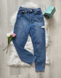 Spodnie dżinsy damskie S Asos z rozcięciem boyfriend jeansy