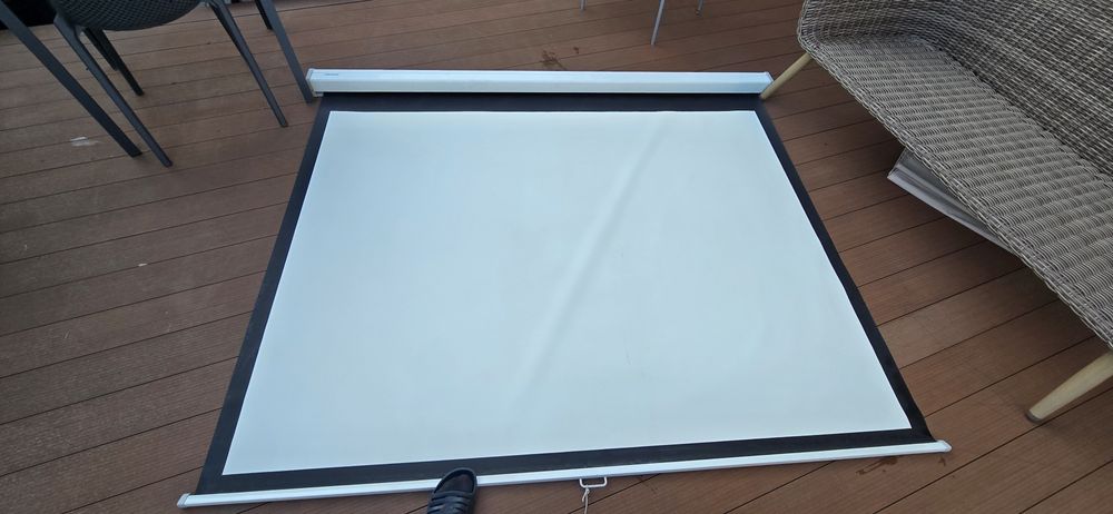 Ekran projekcyjny ideał 210x155 plandeka mat manualny