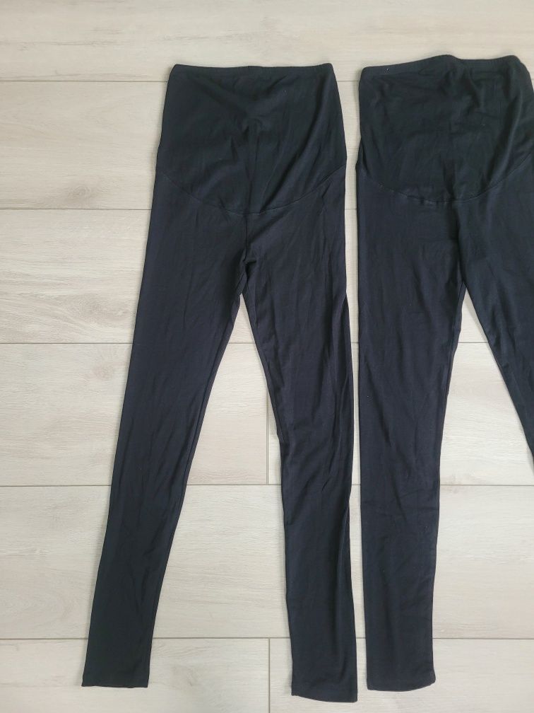 Spodnie ciążowe nowe 2 szt. legginsy czarne H&M Mama rozm. XS