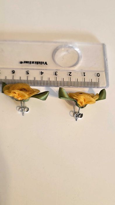 Brincos em cor laranja muito fofo