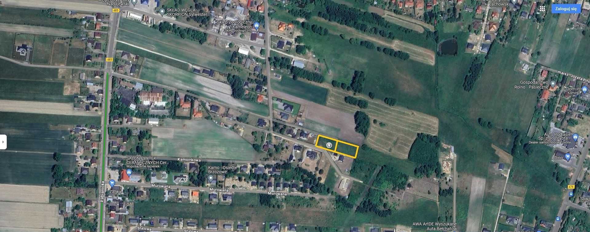 Sprzedam 2 działki po 1500m2 Zawady Bełchatów prąd woda warunki