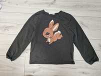 Bluzka na długi rękaw H&M  królik r 134-140