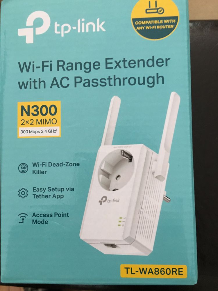 Extender extensor tp-link de rede com tomada wi-fi