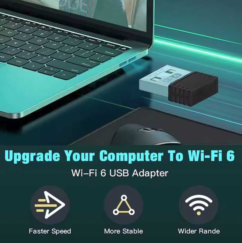 Adapter WiFi 6 AX286 802.11Ax 2.4GHz mini USB dongle