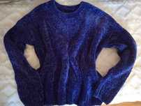 sweter z szenili damski krótki Sinsay r. XS