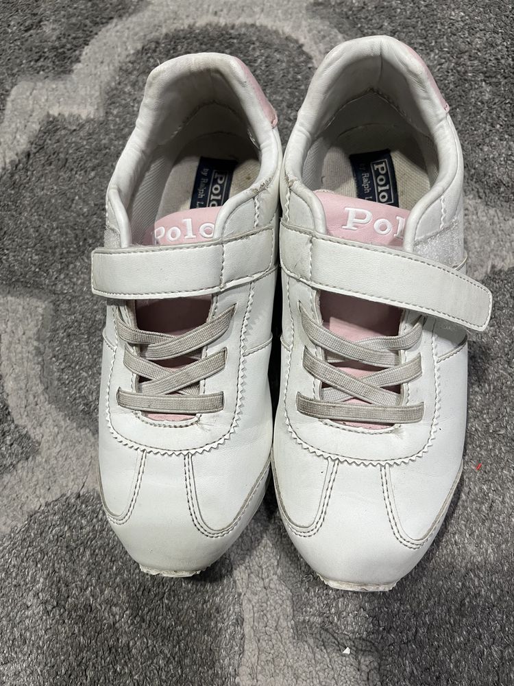 Buty Polo Ralph Lauren adidasy biało różowe roz 32