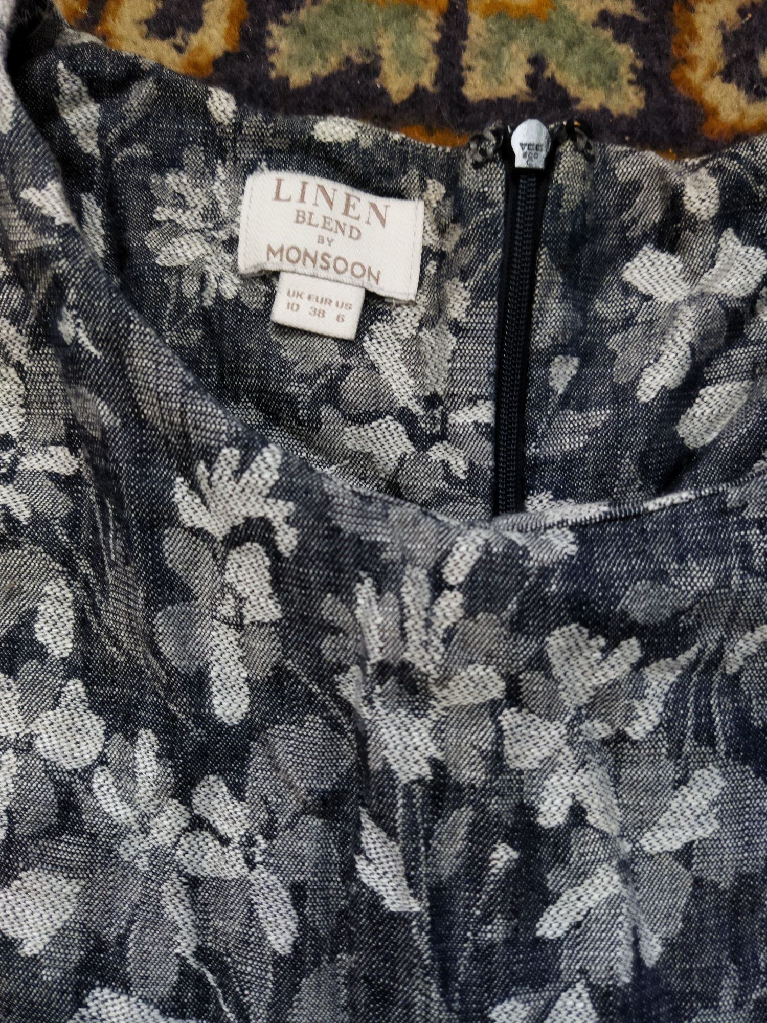 Плаття льняне, льон сукня LINEN blend by monsoon з квітковим принтом