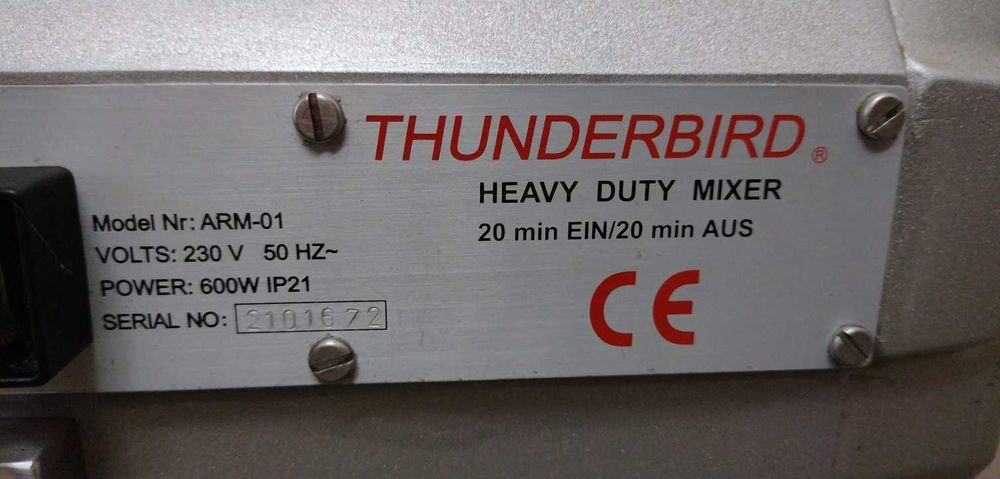 Планетарний міксер ARM-01 - Thunderbird
10 літрів, англійський