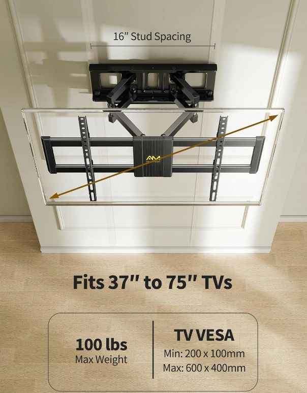 uchwyt ścienny do telewizora tv 37-75" do 45kg alphamount aplf6 x