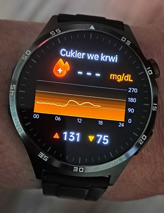 Smartwatch - zegarek z pomiarem poziomu cukru