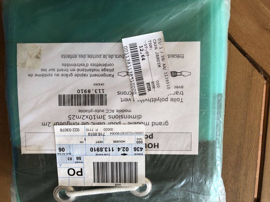 Capa proteção mobiliário de jardim