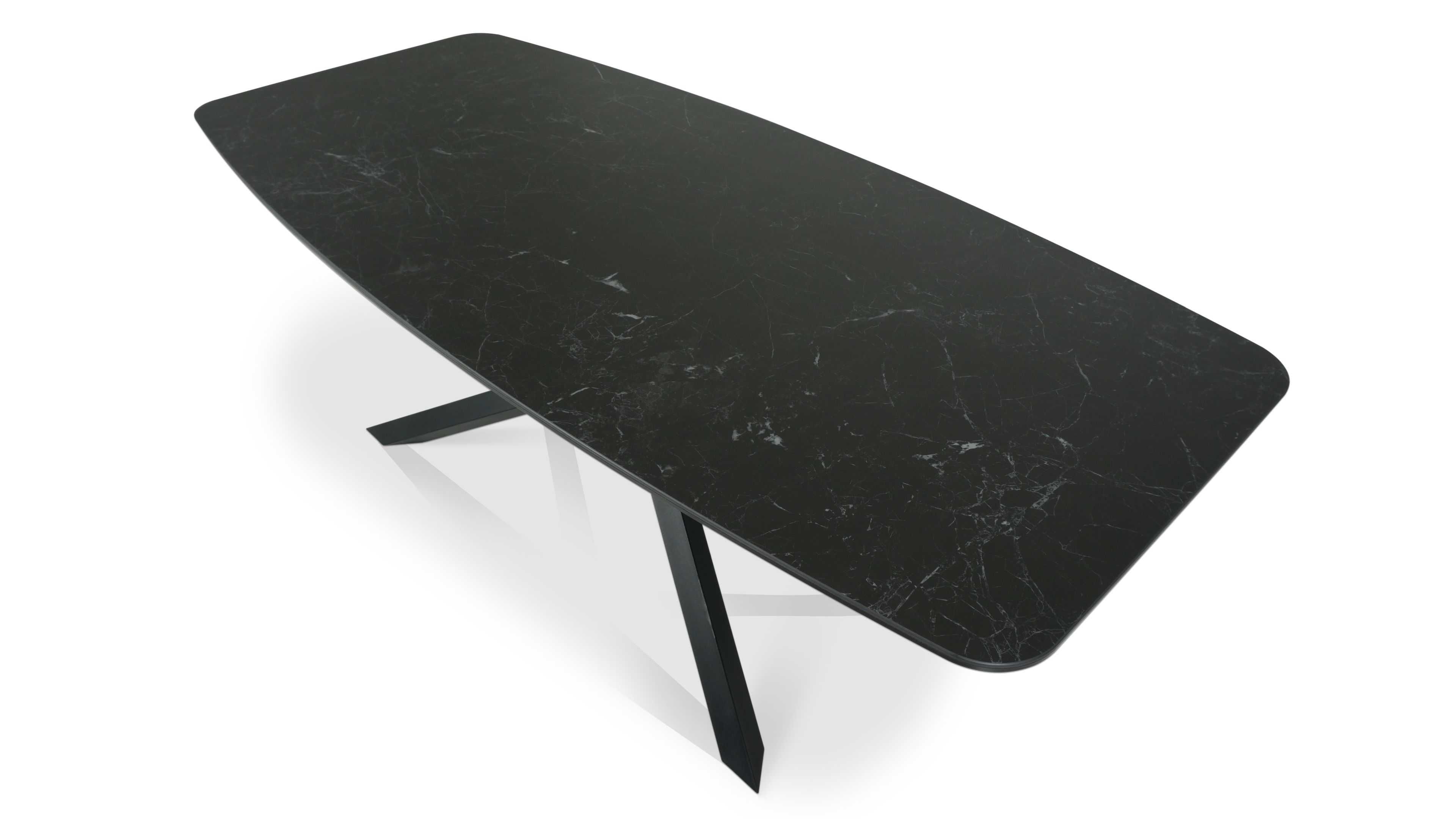 Stół ze spieku kwarcowego 200x100 Nero Greco mat