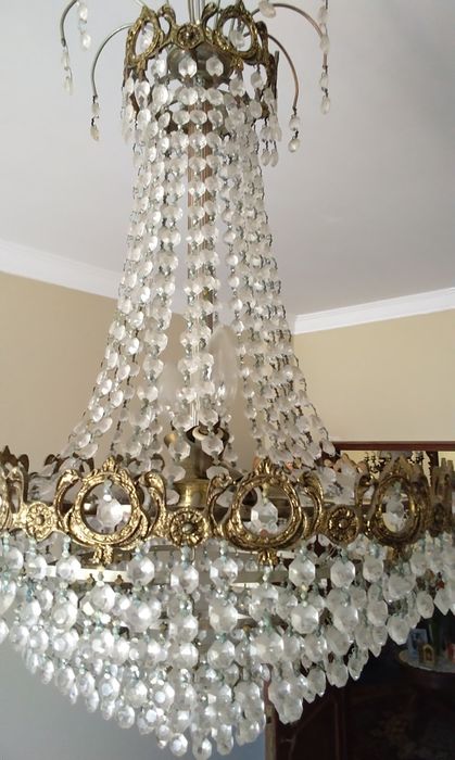Lustre vintage em perfeito estado + 2 candeeiros de mesa,de cabeceira