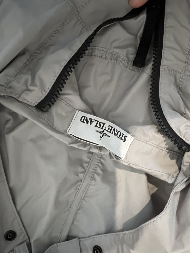 Stone Island windbreaker silver