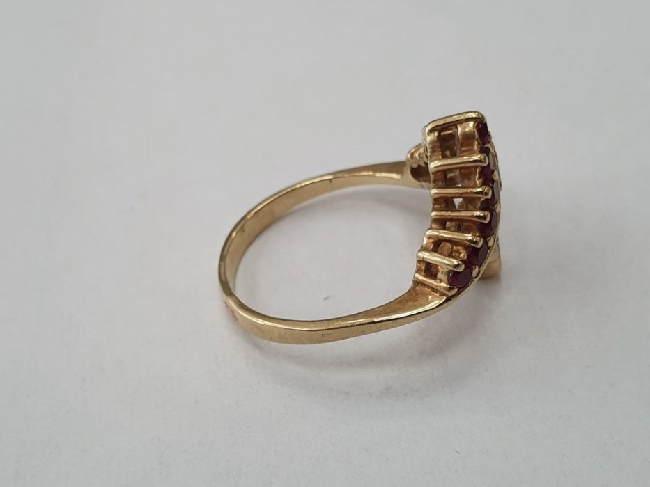 Piękny! Klasyczny złoty pierścionek damski/ 3.5 gram/ R12/ Cyrkonie